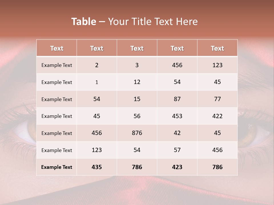 Close Up Of Brown Eyes PowerPoint Template