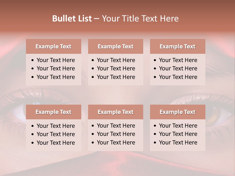 Close Up Of Brown Eyes PowerPoint Template