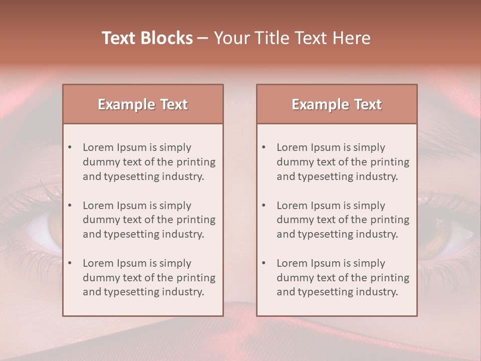 Close Up Of Brown Eyes PowerPoint Template