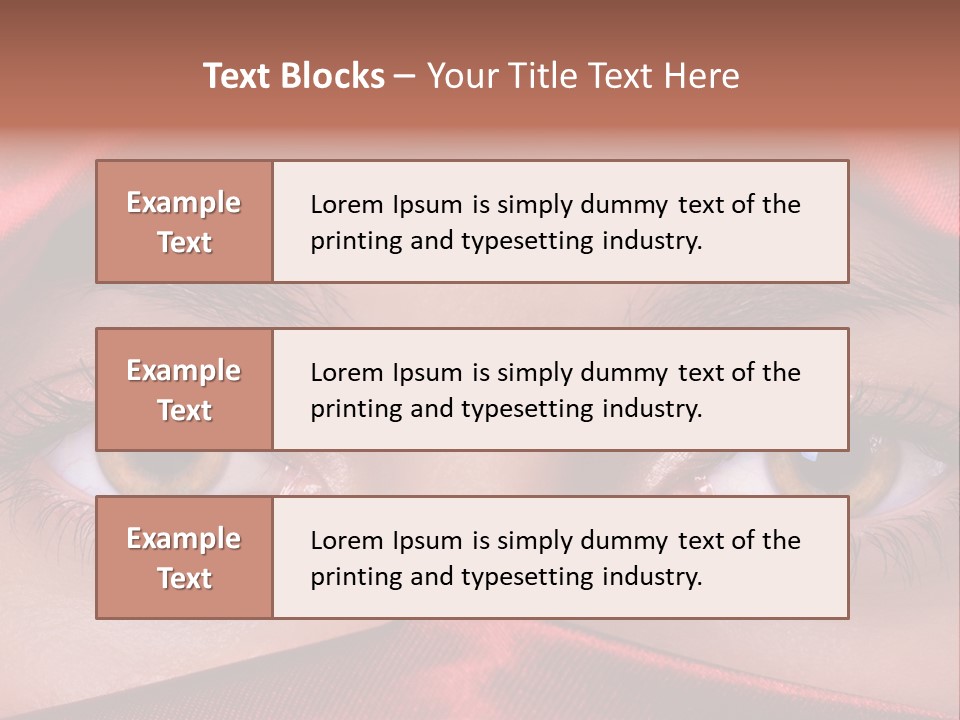 Close Up Of Brown Eyes PowerPoint Template