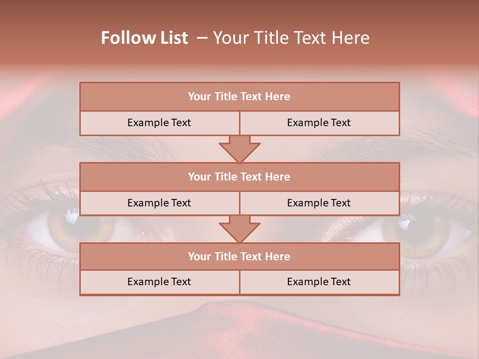 Close Up Of Brown Eyes PowerPoint Template