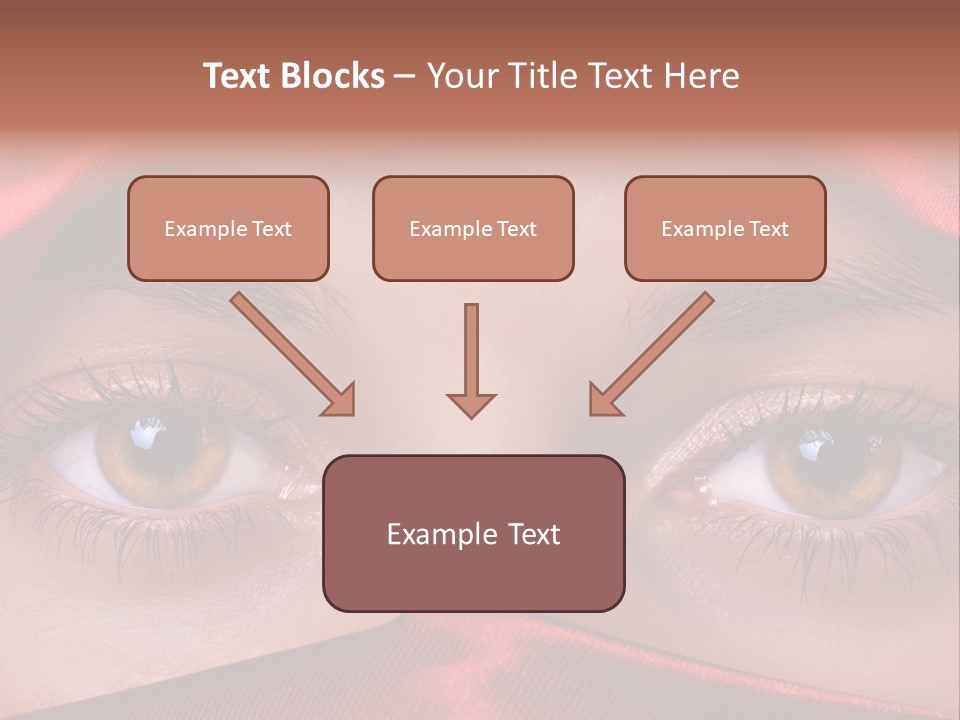 Close Up Of Brown Eyes PowerPoint Template