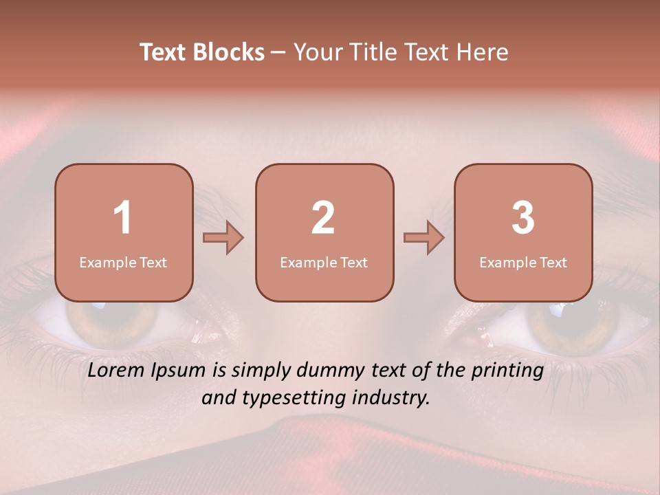 Close Up Of Brown Eyes PowerPoint Template