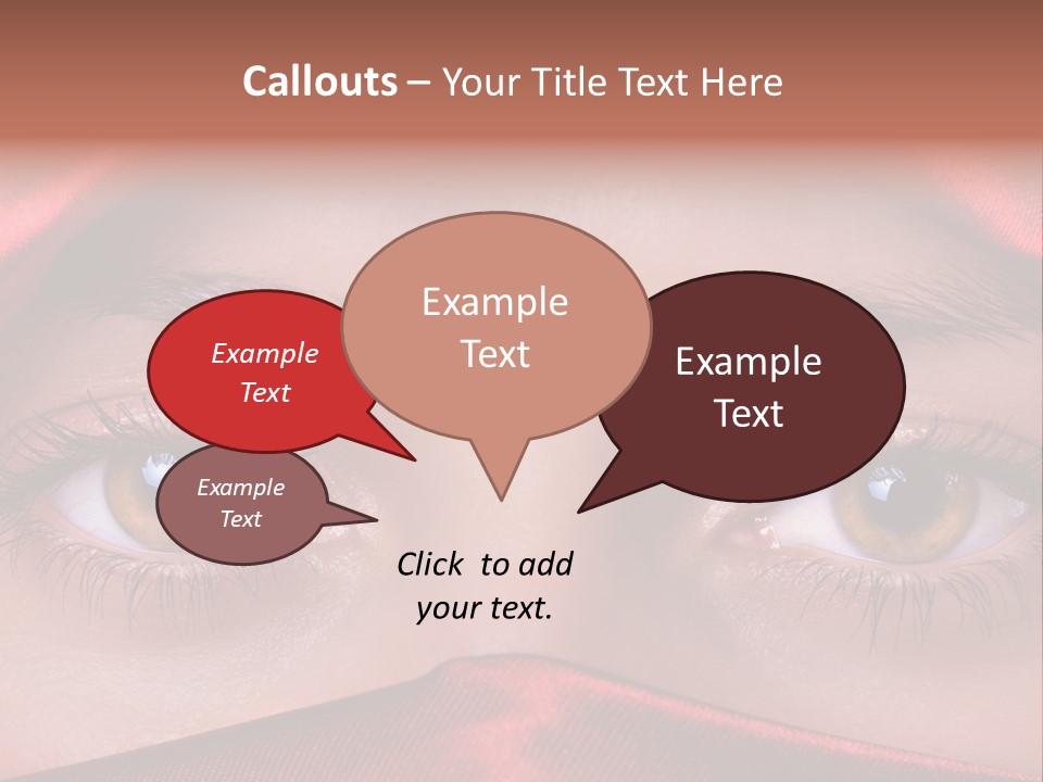 Close Up Of Brown Eyes PowerPoint Template