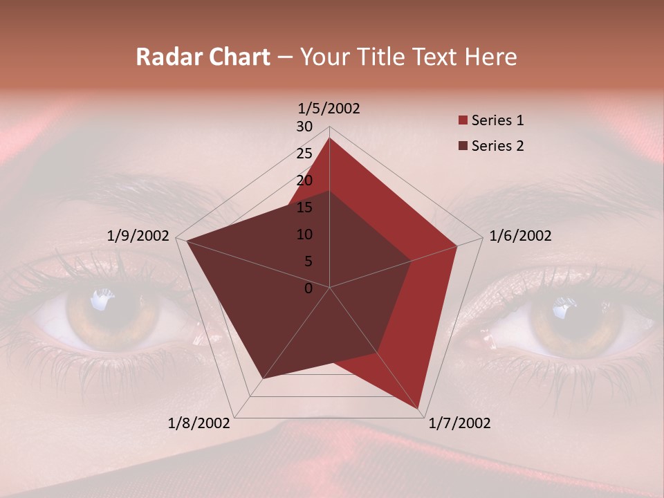 Close Up Of Brown Eyes PowerPoint Template