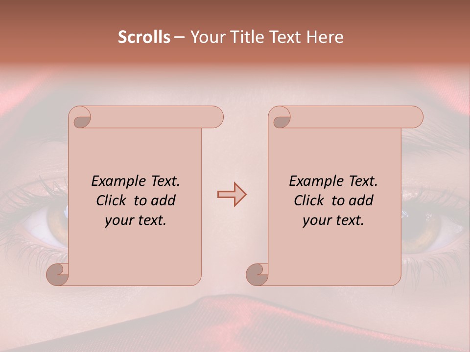 Close Up Of Brown Eyes PowerPoint Template