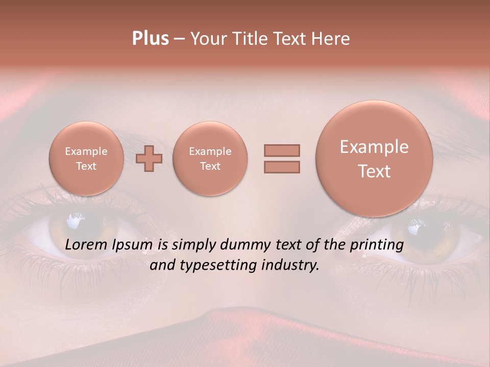 Close Up Of Brown Eyes PowerPoint Template