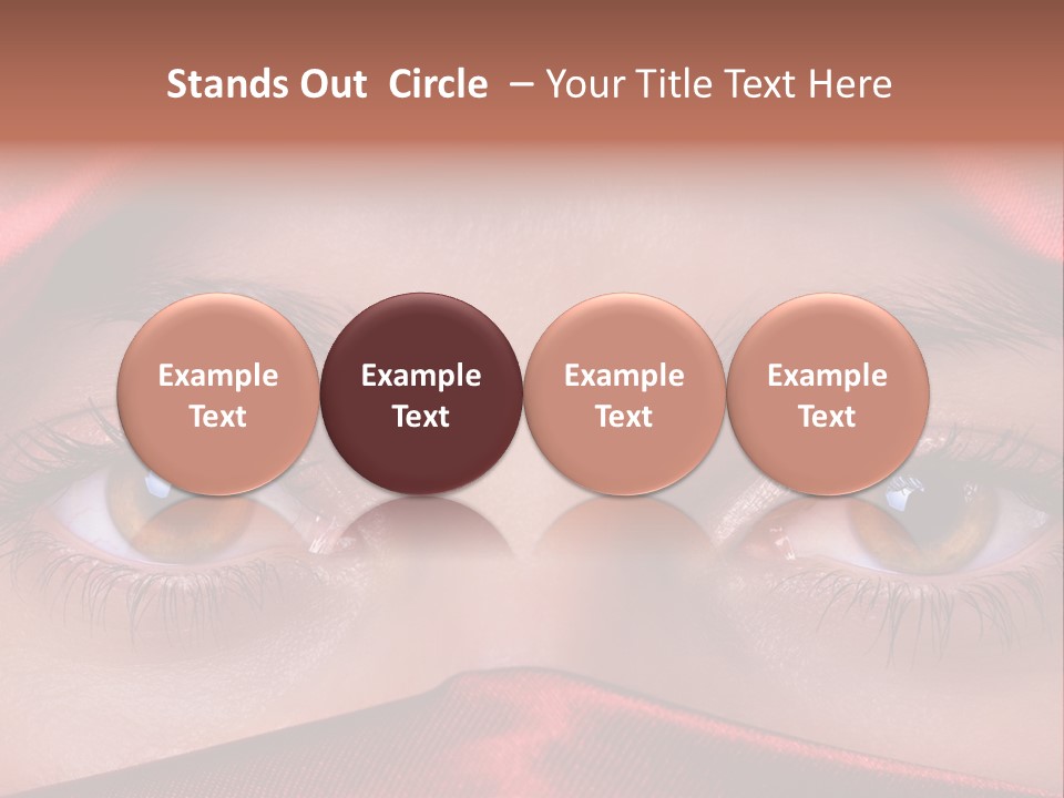 Close Up Of Brown Eyes PowerPoint Template