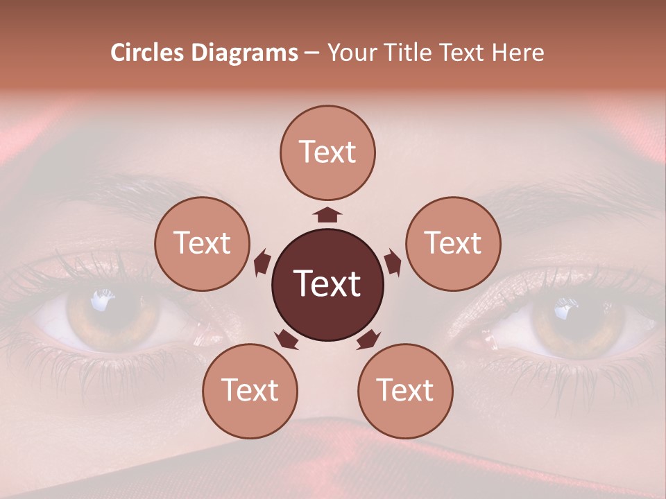Close Up Of Brown Eyes PowerPoint Template
