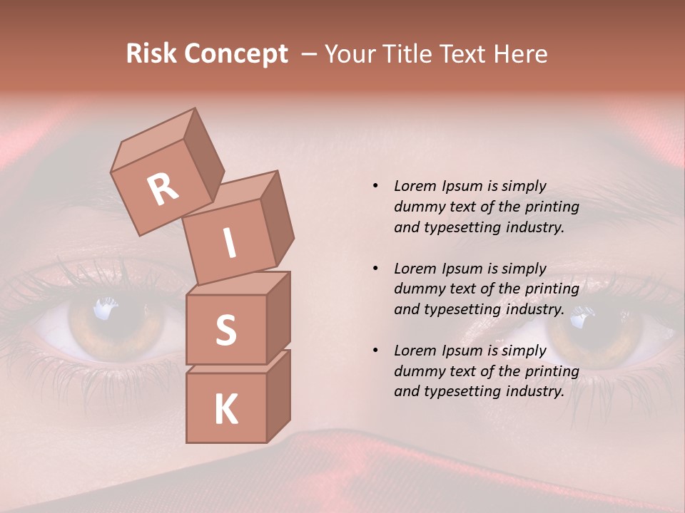 Close Up Of Brown Eyes PowerPoint Template