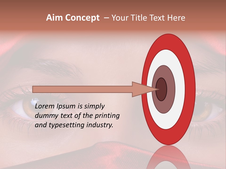 Close Up Of Brown Eyes PowerPoint Template