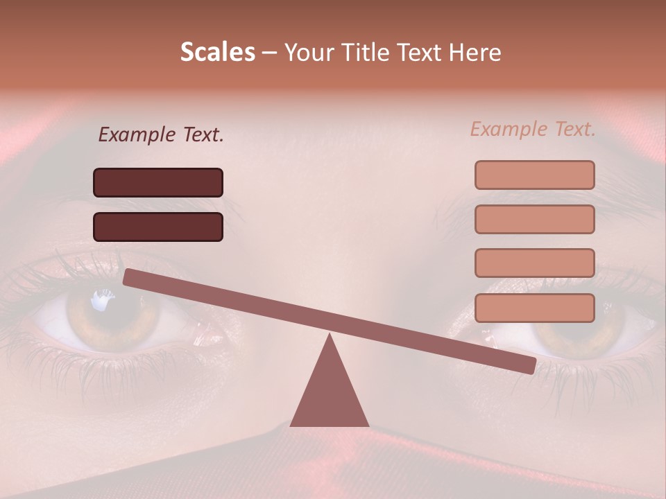 Close Up Of Brown Eyes PowerPoint Template