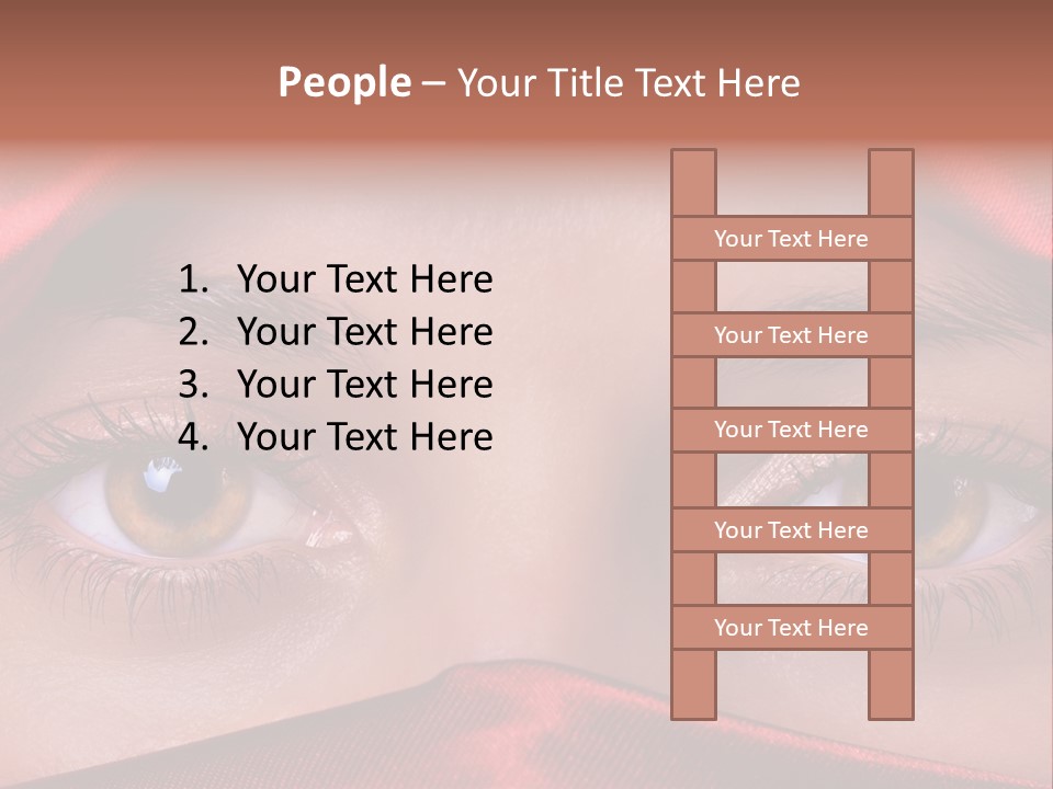 Close Up Of Brown Eyes PowerPoint Template