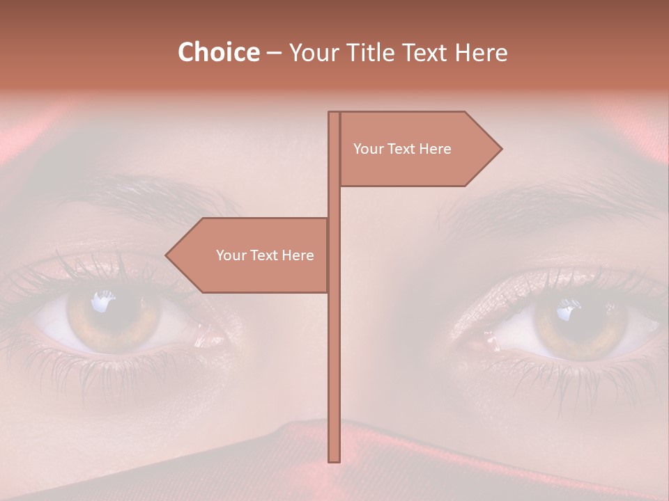 Close Up Of Brown Eyes PowerPoint Template