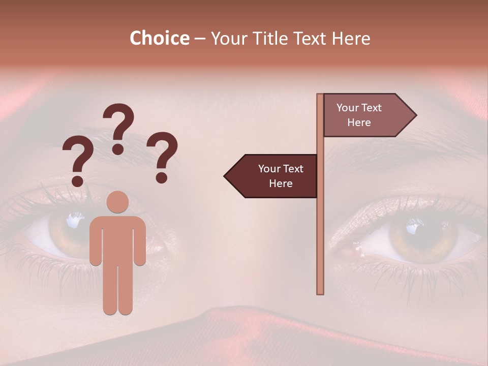 Close Up Of Brown Eyes PowerPoint Template