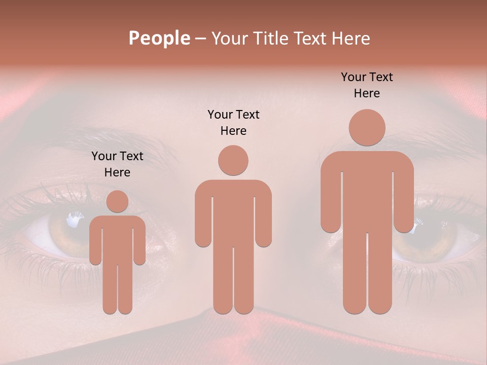 Close Up Of Brown Eyes PowerPoint Template