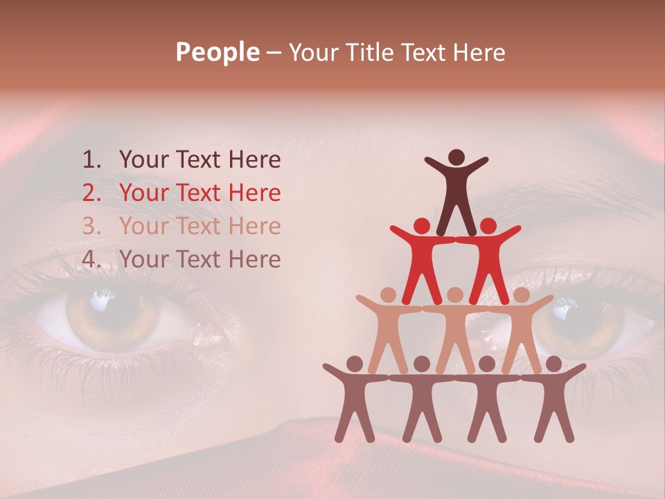 Close Up Of Brown Eyes PowerPoint Template