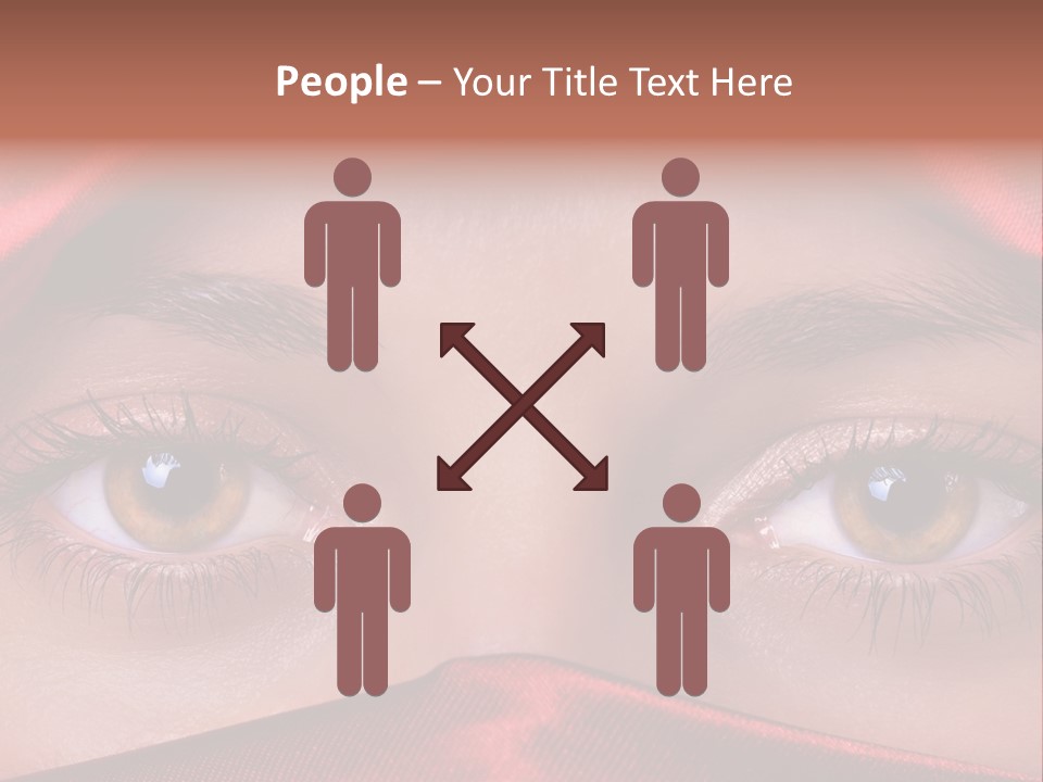 Close Up Of Brown Eyes PowerPoint Template