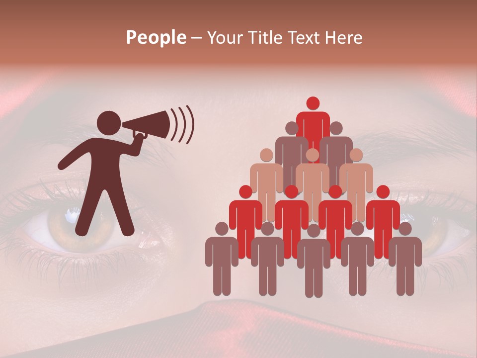 Close Up Of Brown Eyes PowerPoint Template