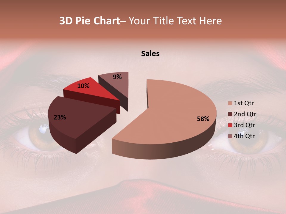 Close Up Of Brown Eyes PowerPoint Template