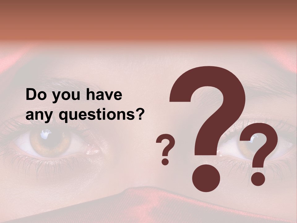 Close Up Of Brown Eyes PowerPoint Template