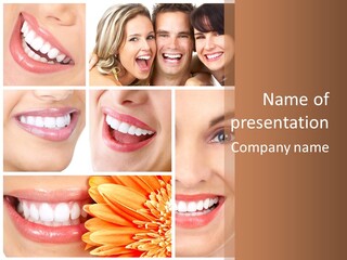 Man White Teeth Smile PowerPoint Template