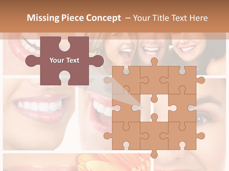 Man White Teeth Smile PowerPoint Template