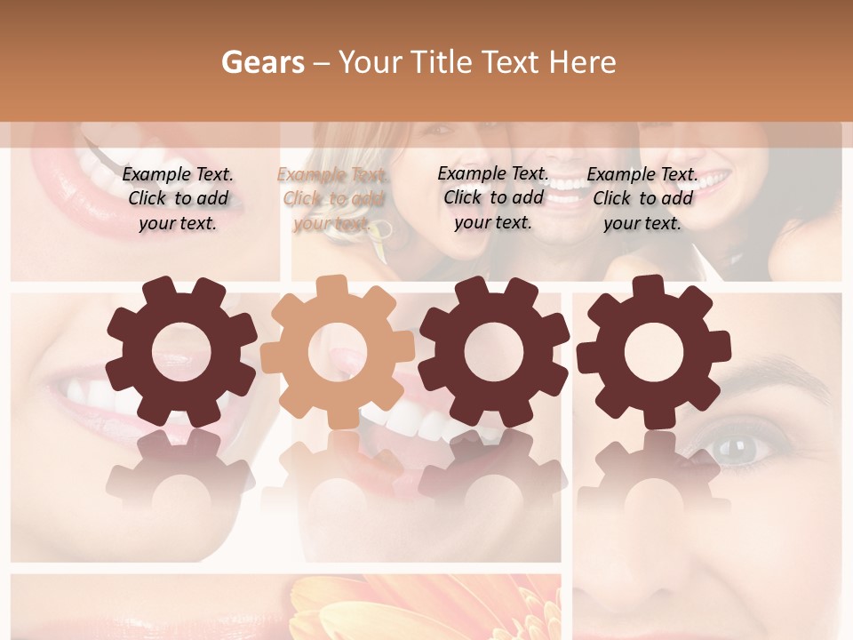 Man White Teeth Smile PowerPoint Template