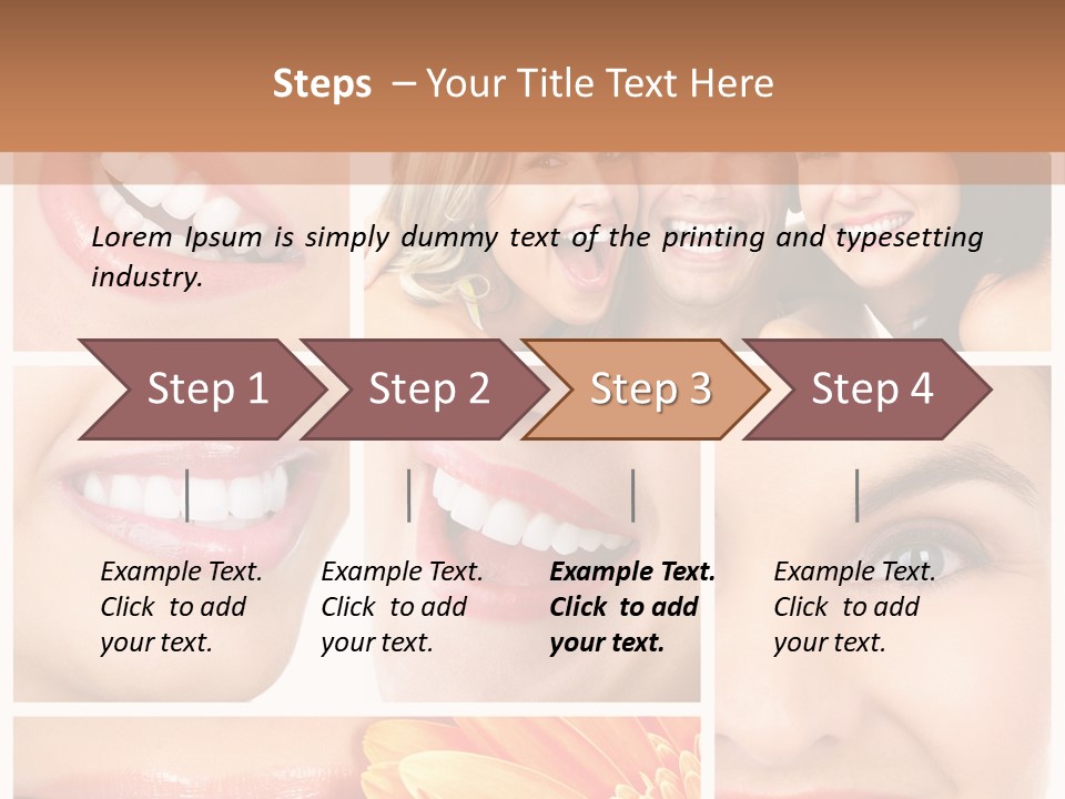 Man White Teeth Smile PowerPoint Template