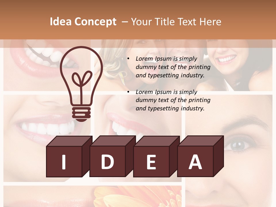 Man White Teeth Smile PowerPoint Template