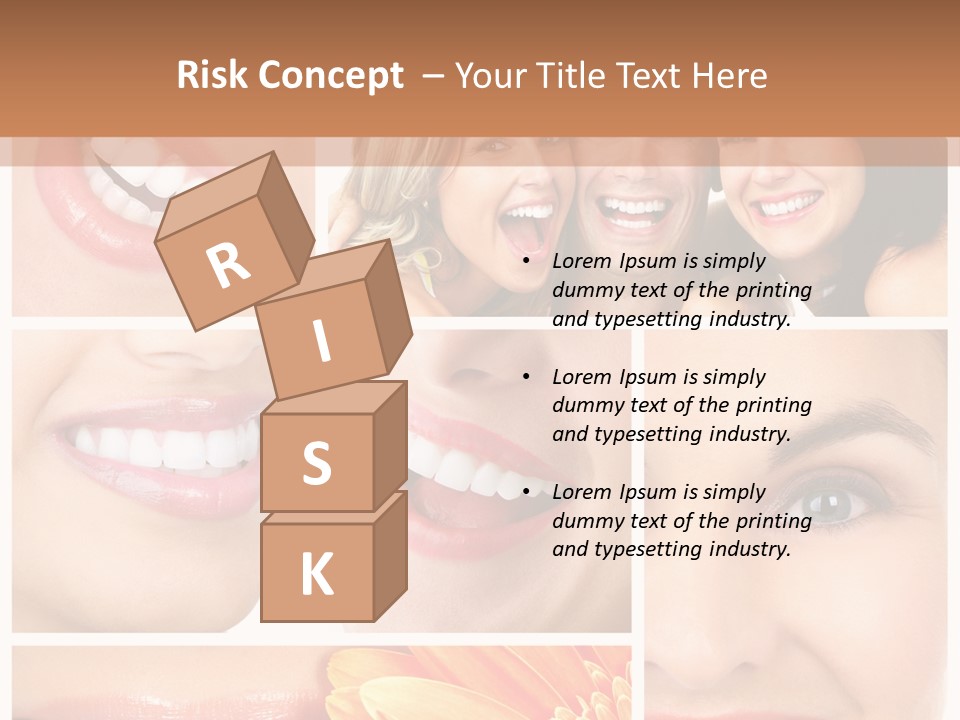 Man White Teeth Smile PowerPoint Template