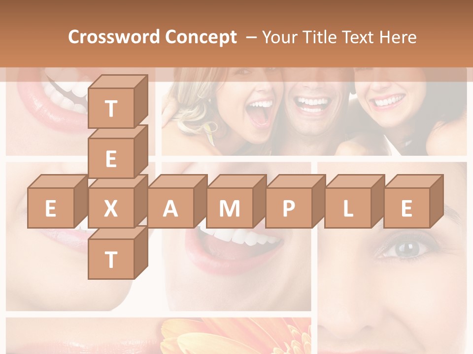 Man White Teeth Smile PowerPoint Template