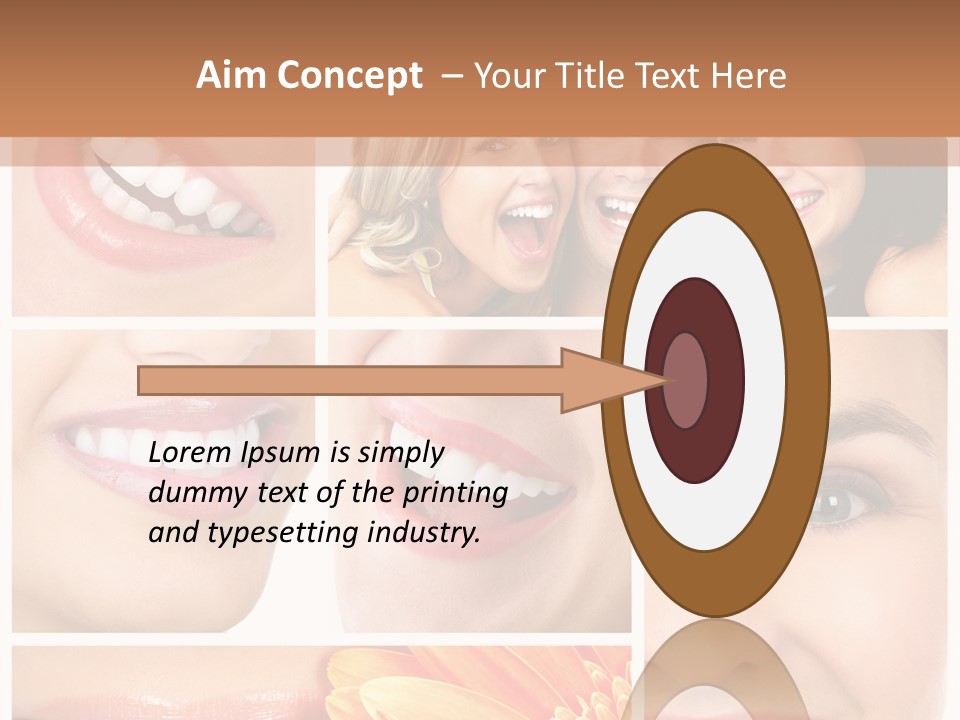 Man White Teeth Smile PowerPoint Template