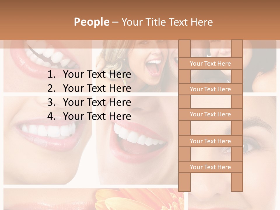 Man White Teeth Smile PowerPoint Template