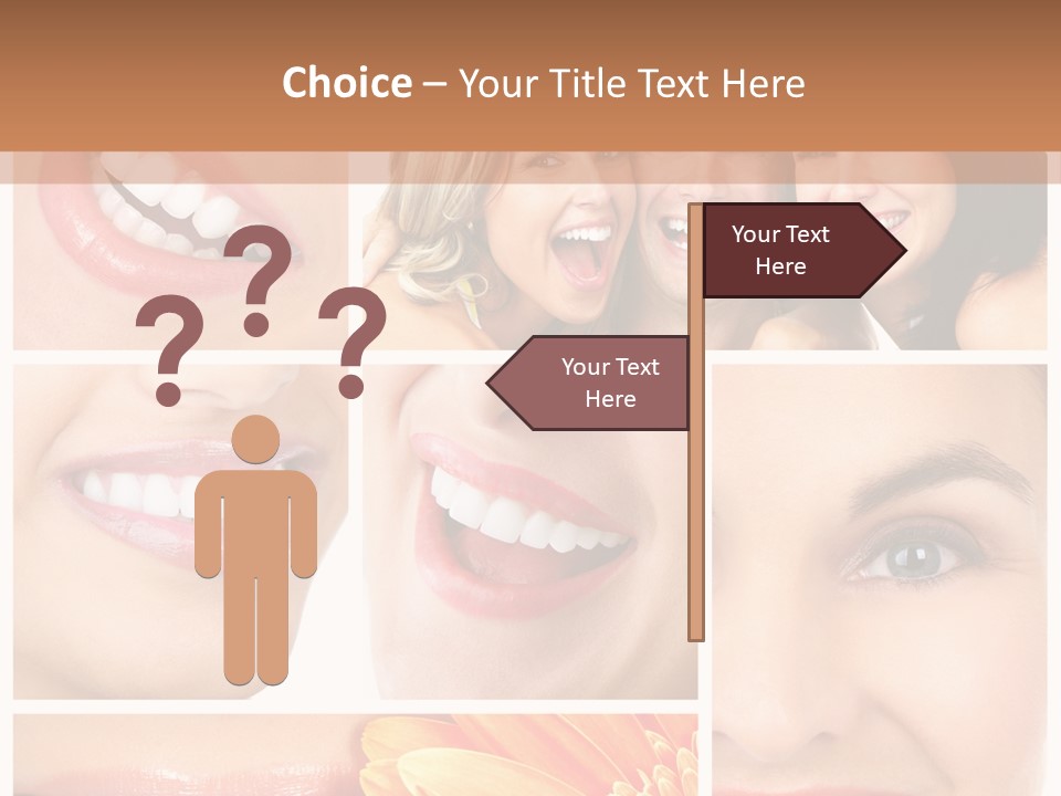 Man White Teeth Smile PowerPoint Template