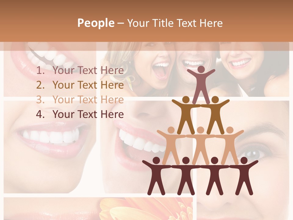 Man White Teeth Smile PowerPoint Template