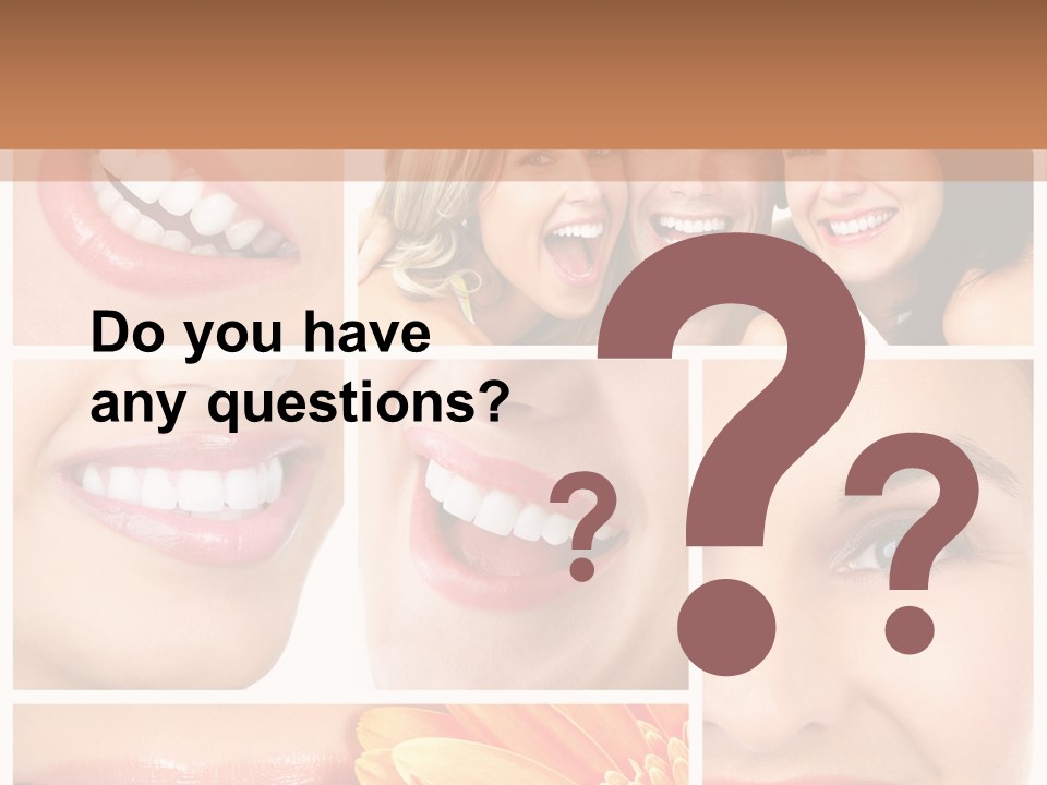 Man White Teeth Smile PowerPoint Template