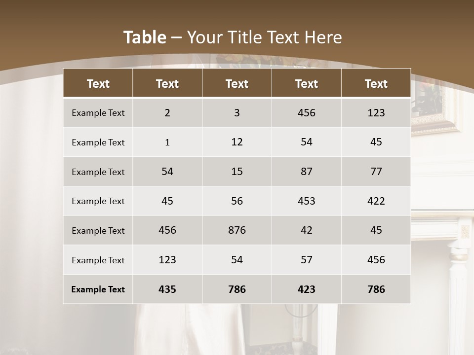 Ornate Room Slim PowerPoint Template