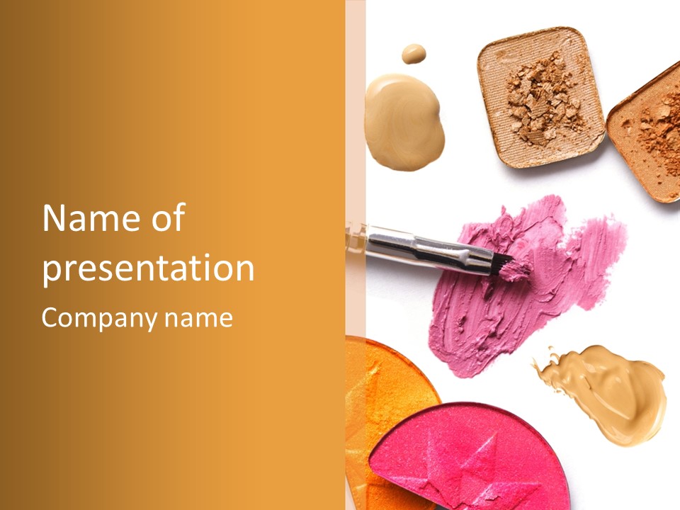 Makeup Foundation Isolated PowerPoint Template