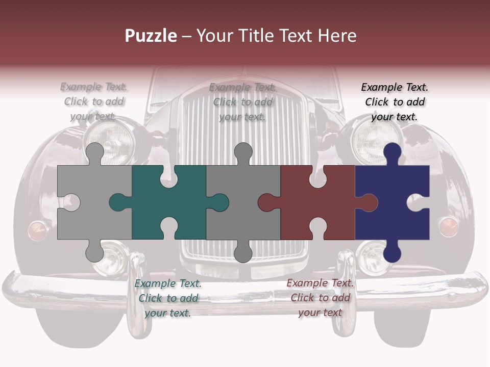 Vintage Car Front View PowerPoint Template