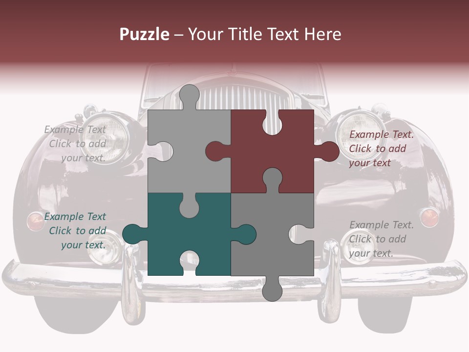 Vintage Car Front View PowerPoint Template