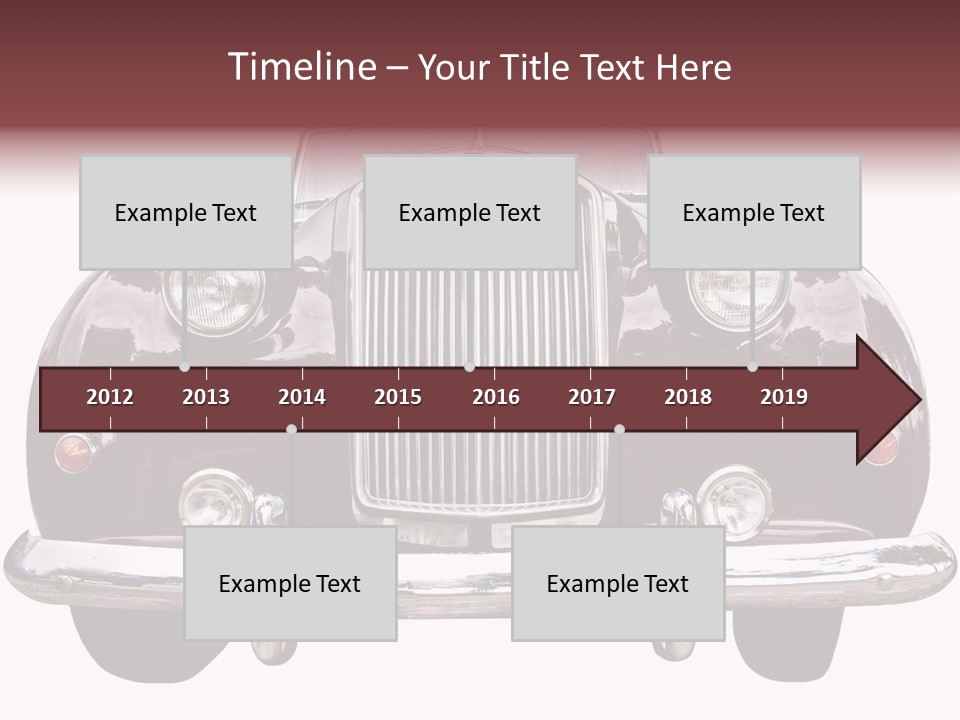 Vintage Car Front View PowerPoint Template
