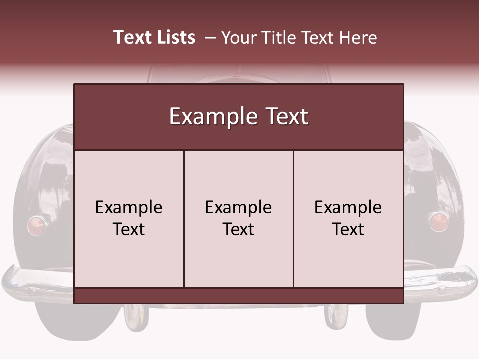 Vintage Car Front View PowerPoint Template