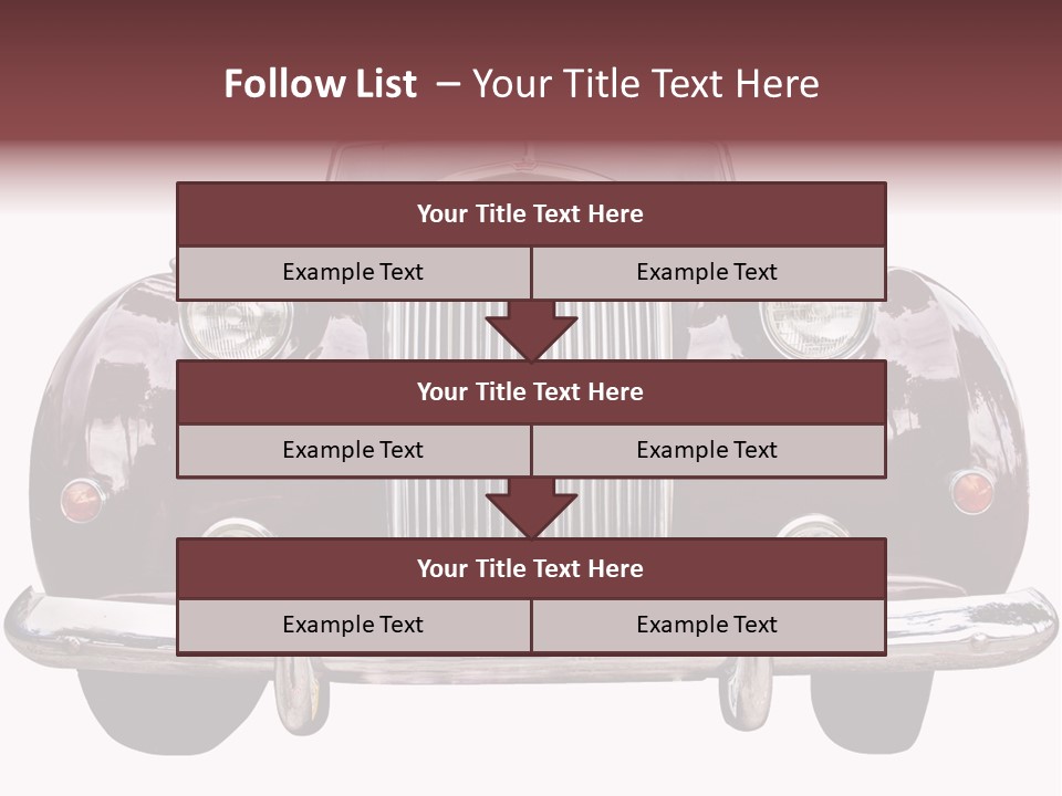 Vintage Car Front View PowerPoint Template