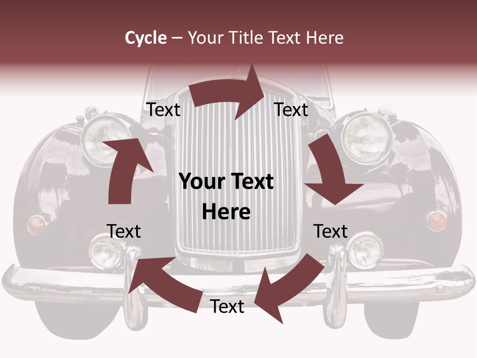 Vintage Car Front View PowerPoint Template