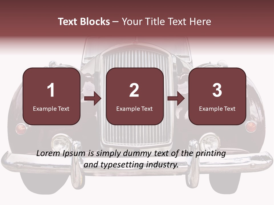 Vintage Car Front View PowerPoint Template