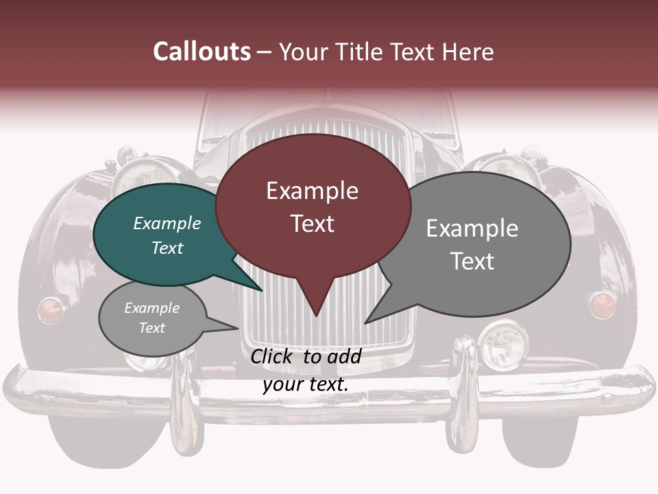 Vintage Car Front View PowerPoint Template