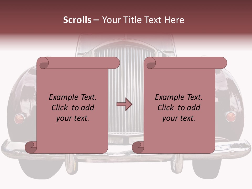 Vintage Car Front View PowerPoint Template