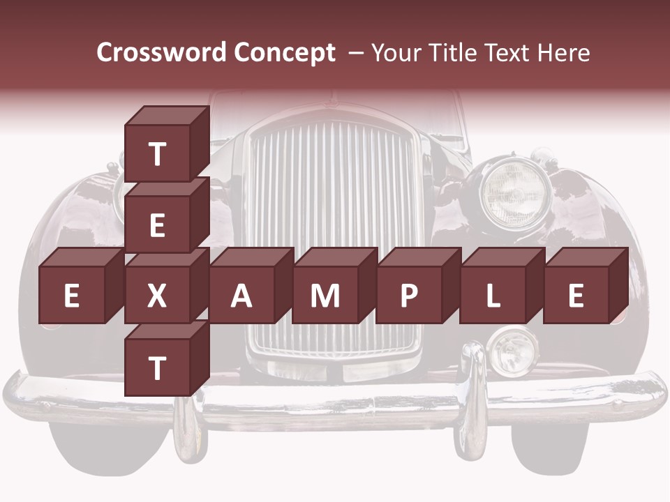 Vintage Car Front View PowerPoint Template