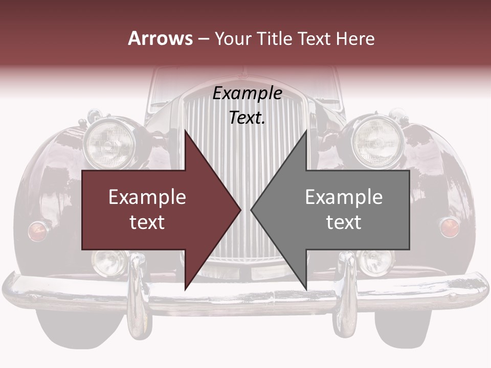 Vintage Car Front View PowerPoint Template